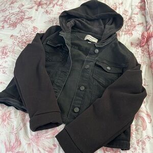 Wallflower Black Denim Hoodie Jacket